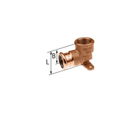 Kolano ścienne z uszami GW Copper - 22 Rp3/4" L = 45 mm