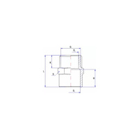 Nypel lut RUMET Mosiądz 3/4'' x 22 mm (GZ)