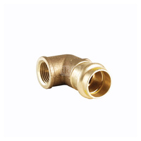 Kolano 90' IBP >B< Press Gas 4090 G do gazu (złoty), 15 mm x 1/2'' (MZ x GW)