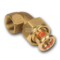 Śrubunek 45' SANHA Press Solar trzyczęściowy, Cu, 15 mm x 1/2'' (zw x GW)