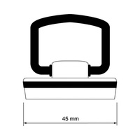 Korek do spustu 45mm z uchwytem CHROM