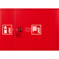 Hydrant DN 25 zawieszany z miejscem na gaśnicę obok zwijadła, wąż 20 m, zamek patent, RAL 3000