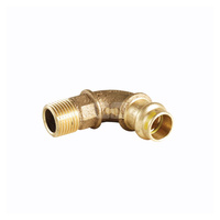 Łuk 90' IBP >B< Press Gas 4001 G do gazu (złoty), 18 mm x 1/2'' (MZ x GZ)