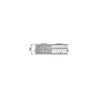 Grzejnik płytowy typ 33 KERMI X2 Profil-K, z osłonami wym. 400 x 400 mm, kolor biały, moc 653 W