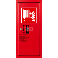 Hydrant DN 52 zawieszany boczny ze zwijadłem, wąż 20 m, zamek patent, RAL 3000 prawy