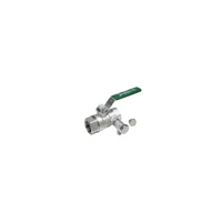 Zawór kulowy GIACOMINI R250WS 1/2'' GW ze spustem 1/4'', uchwyt: dźwignia