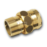 Śrubunek SANHA PURAFIT z uszczelką trzyczęściowy, Cu, 3/8'' (GW x GZ)