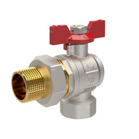 SENA VA30 zawór kulowy kątowy półśrubunek 1/2GW - 3/4GZ motylek