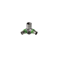 Kolano z łapami podwójne, dwustronnie zaprasowywane, gwint wewnętrzny, wys.53 mm 16x2 - 1/2" - 16x2