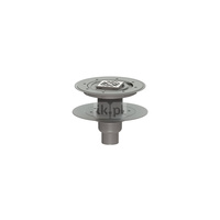 Wpust KESSEL Classic z 1 przyłączem DN 70, odpływ pionowy (zdejmowany), kratka 95x95mm stal nierdzewna