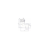 Złącze dwójnik 90° RUMET Mosiądz 22 mm x 3/4'' (GZ)