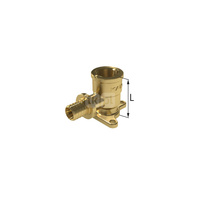 Kolano ścienne mosiężne z uszami GW ultraLINE - 25 Rp3/4" L = 54 mm