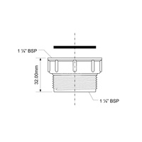 Redukcja zewnętrzno-wewnętrzna 11/4"x11/4"