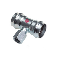 Trójnik IBP PC 4130 G redukcja stal węglowa 22 mm x 1/2'' x 22 mm (złącze zaciskowe x GW x złącze zaciskowe)