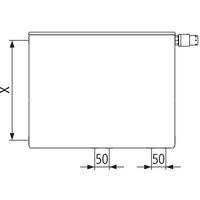 Kermi®x2®Plan Vplus T12 755x64x2000 QN2695, biały, 10 bar, z osłoną