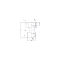 Śrubunek RUMET mosiądz 3/4'' x 3/4'' (gw x gz), 46 mm