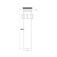 Przedłużka do syfonu zlewozmywakowego 11/2"x40mm L-300mm
