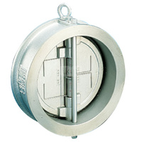 Zawór zwrotny międzykołnierzowy, zamknięcie - płytka dwudzielna wspomagana sprężyną, typ 825, Pnom 2,5 MPa, DN 50