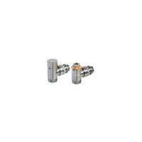 Zestaw Design kątowy (zawór termostatyczny z nastawą i powrotny 1/2"-3/4"E) kolor satyna