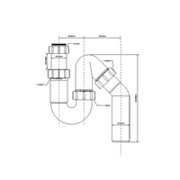 Syfon zlewozmywakowy rurowy 11/2"x40mm bez spustu