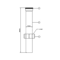 Przedłużka do syfonu umywalkowego 11/4"x32mm L-200mm