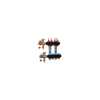 Rozdzielacz do ogrzewania podłogowego GIACOMINI R553FP 9-obieg. technopolimer 1'' x eurocono 3/4'' + przepływomierz + termometr + zawór napełn/spust + odpowietrznik + zawór przy przyłączu