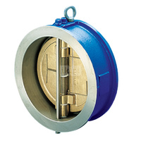 Zawór zwrotny międzykołnierzowy, zamknięcie - płytka dwudzielna wspomagana sprężyną, typ 805, Pnom 1,6 MPa, DN 300