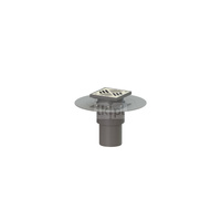 Wpust KESSEL Practicus z 1 przyłączem DN 100, odpływ pionowy (zdejmowany), kratka 138x138mm tworzywo sztuczne