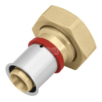 Półśrubunek mosiężny z płaskim uszczelnieniem GW ultraPRESS - 32 G1"