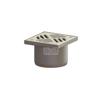 Kratka KESSEL kwadratowa ze stalowai nierdzewnej 150x150mm do wpustu