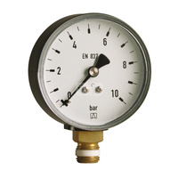 Manometr z rurką Bourdona AFRISO RF grzewczy 0/4 bar G1/2B radialne fi 100 mm, kl. 2.5%