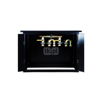 Punkt redukcyjno-pomiarowy na 2 gazomierze G4/G6, w poziomie, w skrzynce metalowej 1050x700x250 -popielaty