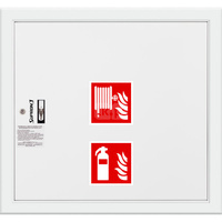 Hydrant DN 52 wnękowy ze zwijadłem, z miejscem na gaśnicę solo, wąż 15 m, zamek patent, RAL 9003