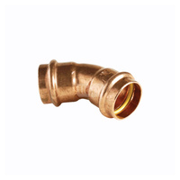 Łuk dwukielichowy 45' IBP PG 5041 do gazu, Cu, 22 mm (ML)