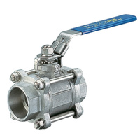 Zawór odcinający kulowy z napędem ręcznym, przyłącza: gwint wewnętrzny, korpus trzyczęściowy, typ X3777, Pnom 2,5 MPa, 4"