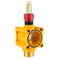 Moduł zasilający rozdzielacza tworzywowego 1 1/2” x 1” z przepływomierzem czerwony - 7÷32 l/min