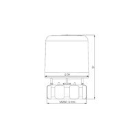 Siłownik termoelektryczny TSA-02, nakrętka M28 x 1,5 mm, 230 V AC, NC