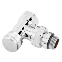 RLV-CX 15, zawór odcinający, chromowany, kątowy