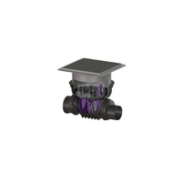 Zawór zwrotny Staufix DN 125 z pokrywą czarną z 1 klapą z tworzywa i 1 klapą ze stali nierdzewnej