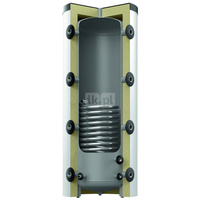 Zbiornik buforowy stojący REFLEX HF 800/1_C pojemność 800 l z wężownicą, izolacja: włókna poliestrowe z płaszczem foliowym, kolor: srebrny