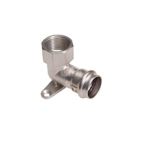 Inox Inox Kolano 90 st. z łapami - 2 mocowania 28 x 1"